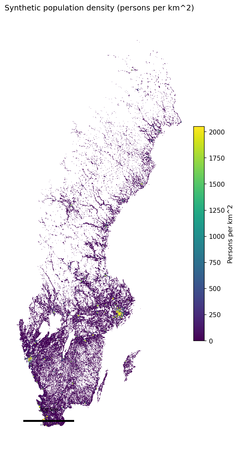 Population density map